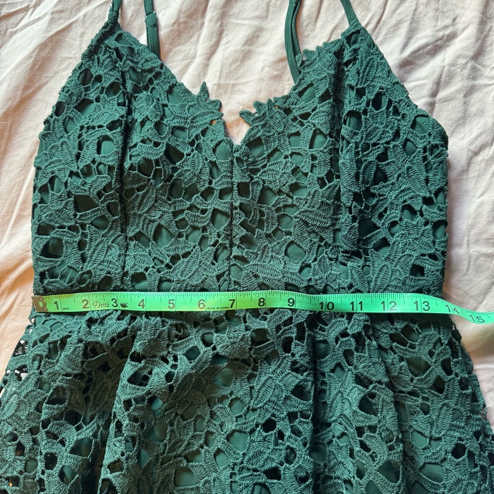 Dark Green Lace Dress